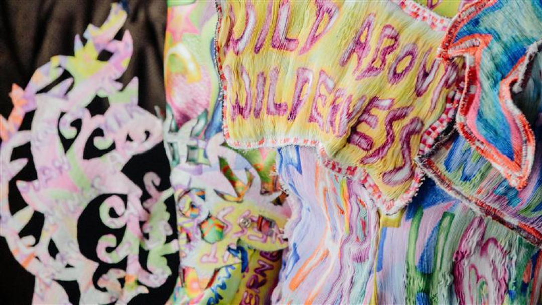 Close up photo of colourful fabrics. Close up photo of colourful fabrics.